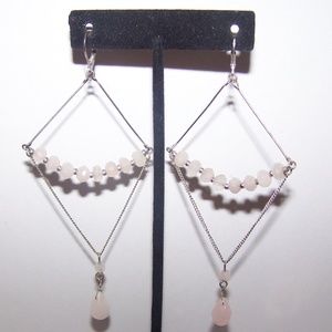 Delicate pink drop earrings
